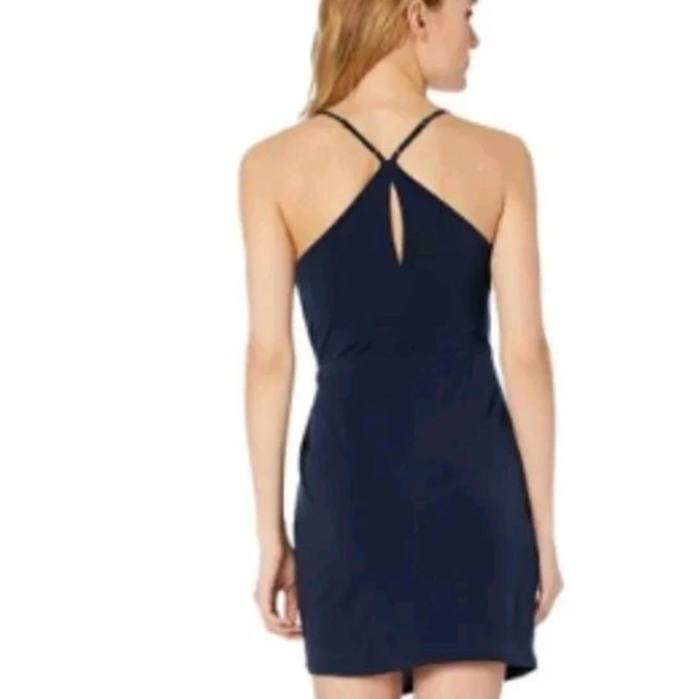 🆕 BCBGeneration Navy V-Neck Twist-Front Mini Dress - Picture 2 of 13